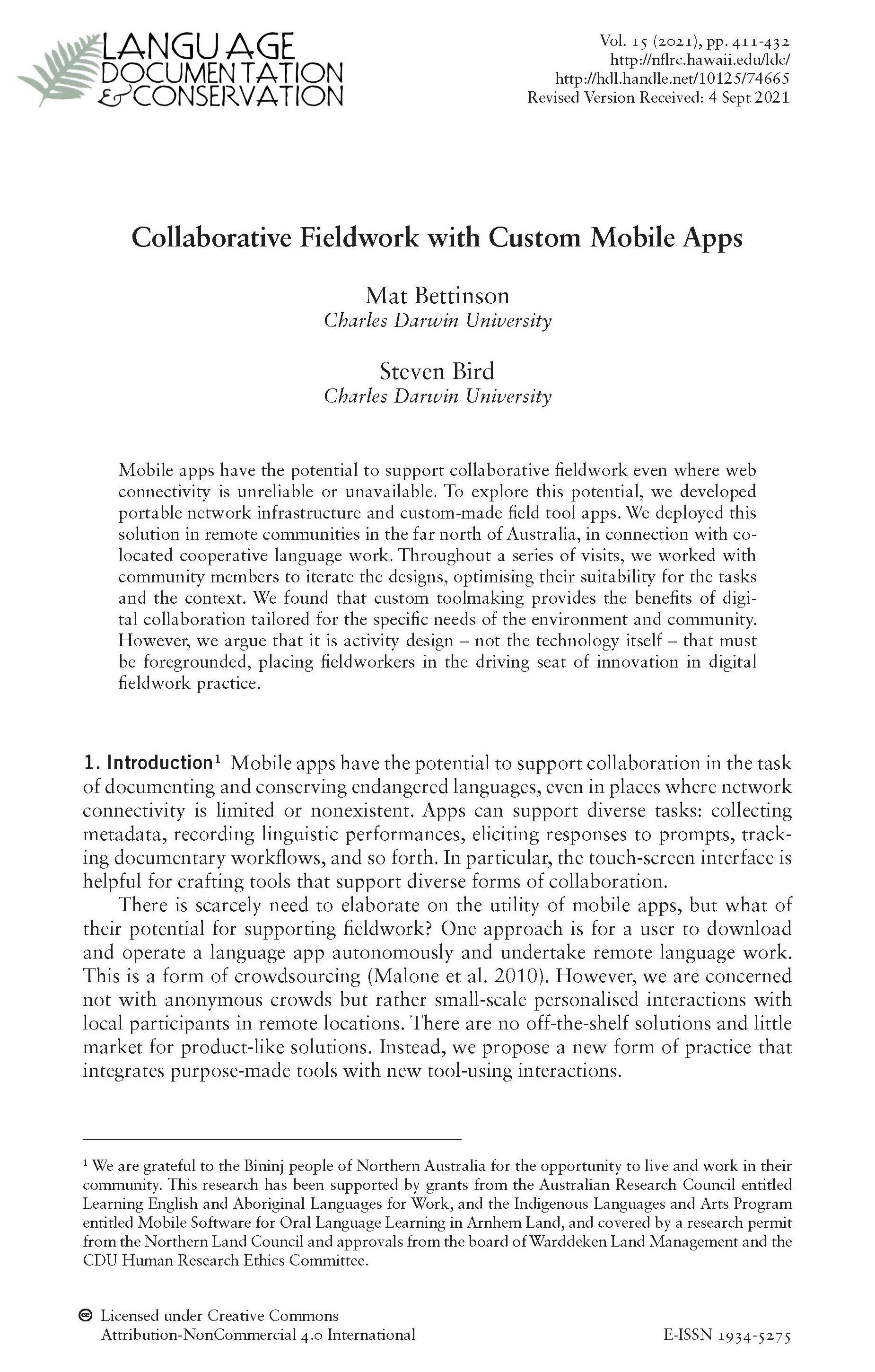 Collaborative Fieldwork with Custom Mobile Apps